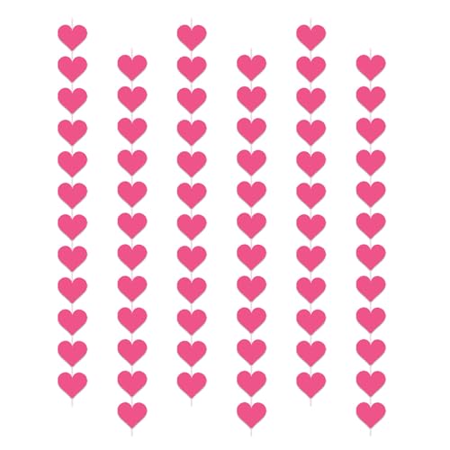 CPAOWEHF 6/8pcs Love Heart Ornament Heart Hanging Strips Valentinstag Dekoration Für Hochzeit Brautschauer Verlobungsfeiern Valentinstag Party Dekoration von CPAOWEHF
