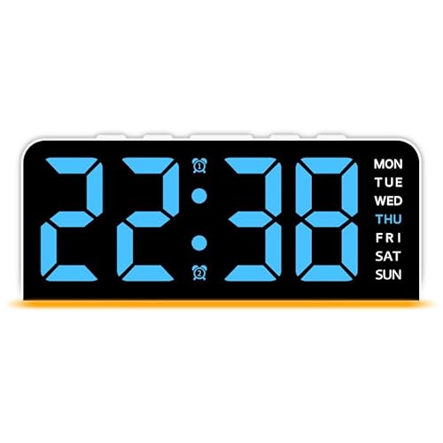 CPAOWEHF 6 Zoll Moderner Digitaler Wecker Mit Verstellbarer Helligkeit Und Bodenbeleuchtung Weitere Funktionen Für Den Digitalen Wecker Für Und Büro LED CPAOWEHF 6 Zoll Moderner Digitaler Wecker Mit Verstellbarer Helligkeit Und Bodenbeleuchtung Weitere Funktionen Für Den Digitalen Wecker Für Und Büro LED von CPAOWEHF