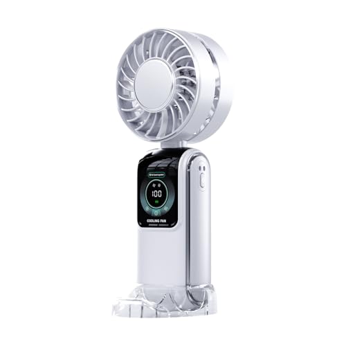 CPAOWEHF Air Cooling Lüfter Travel Lüfter Schreibtisch Lüfter Handheld Lüfter 3600mAh Ruhige Lüfter 100 Geschwindigkeit Verstellbare ABS Textur Für Kinder Schreibtisch Lüfter von CPAOWEHF