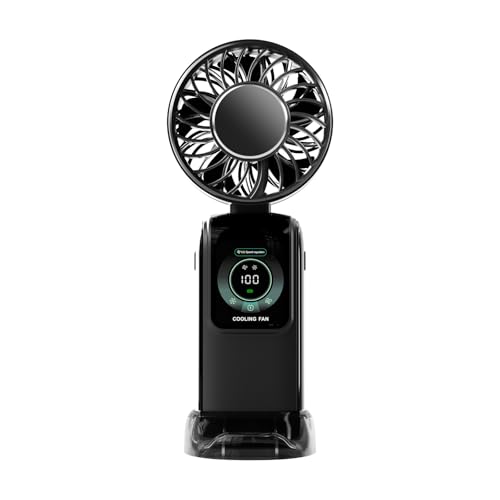 CPAOWEHF Air Cooling Lüfter Travel Lüfter Schreibtisch Lüfter Handheld Lüfter 3600mAh Ruhige Lüfter 100 Geschwindigkeit Verstellbare ABS Textur Für Kinder Schreibtisch Lüfter von CPAOWEHF