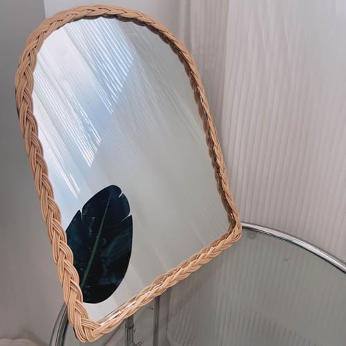 CPAOWEHF Eleganter gewebter Rahmen aus künstlichem Rattan, Vintage-Stil, gewölbte Form, zum Aufhängen, für Wohnzimmer und Schlafzimmer, Eingangsbereich CPAOWEHF Eleganter gewebter Rahmen aus künstlichem Rattan, Vintage-Stil, gewölbte Form, zum Aufhängen, für Wohnzimmer und Schlafzimmer, Eingangsbereich von CPAOWEHF