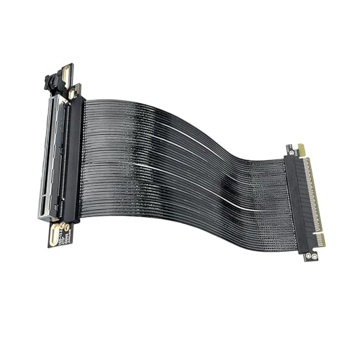 CPAOWEHF Fast Speed PCIe 5.0 X16 Graphics GPU-Karte, Verlängerungskabel, 270 °, umgekehrt, mit bidirektionaler Bandbreite, versilberte Verkabelung CPAOWEHF Fast Speed PCIe 5.0 X16 Graphics GPU-Karte, Verlängerungskabel, 270 °, umgekehrt, mit bidirektionaler Bandbreite, versilberte Verkabelung von CPAOWEHF