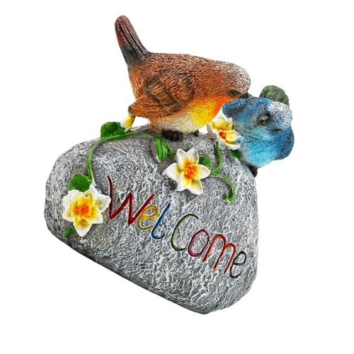 CPAOWEHF Gartenstatues Outdoor Dekoration Willkommenszeichen Garten Skulpturen Statue Neuheit Vogel Figur Dekoration Für Garten Kunst von CPAOWEHF