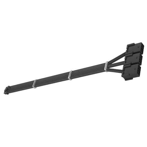 CPAOWEHF Heavy Duty 12+4Pin Bis 3x8Pin PCIe Stromverlängerungskabel Für 3090ti 4070 4080 4090 Grafikkarte 16AWG Wire GPU Stromkabel von CPAOWEHF