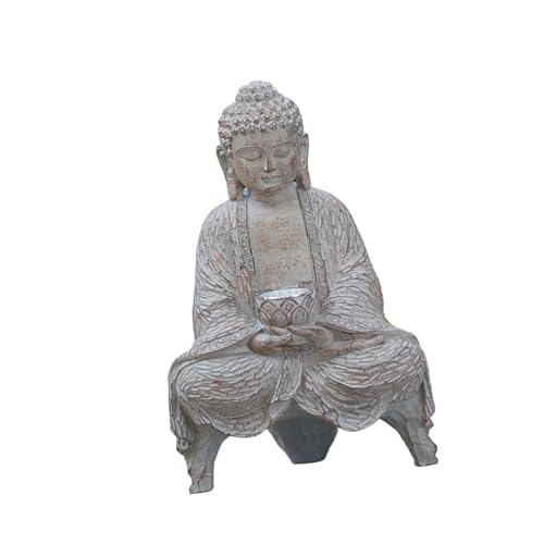 CPAOWEHF Inspirierte Solar Power Buddhas Statue Mit Leichten Harzgarten Eingangsgang Decors Figuren Outdoor Ornamente Zubehör Buddhas Schreibtisch Dekoration von CPAOWEHF