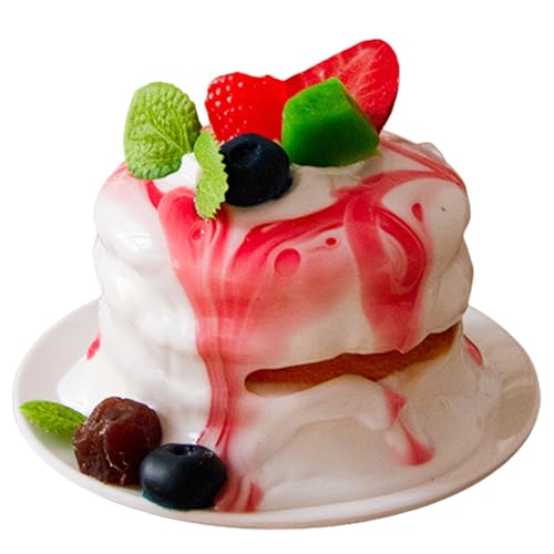 CPAOWEHF Künstliche Kuchenmodell PU Kleine Fotografie Requisiten Realistische Früchte Für Dessert Shop Display Und Unterrichten Von Multicolor Tisch Herzstück von CPAOWEHF