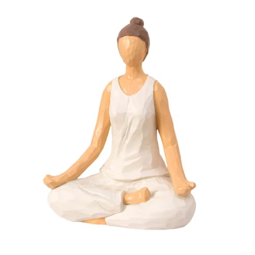 CPAOWEHF Meditationen Lady Sculpture Home Decors Holzschnitteffekt Harzmeditationen Figuren Für Wohnzimmer Oder Bürostisch Ornament Tabletop Dekoration CPAOWEHF Meditationen Lady Sculpture Home Decors Holzschnitteffekt Harzmeditationen Figuren Für Wohnzimmer Oder Bürostisch Ornament Tabletop Dekoration von CPAOWEHF