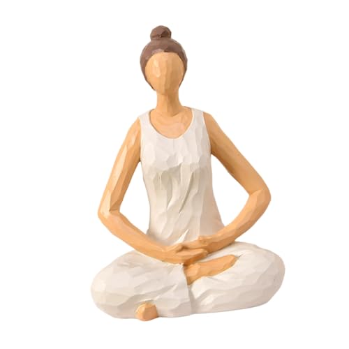 CPAOWEHF Meditationen Lady Sculpture Home Decors Holzschnitteffekt Harzmeditationen Figuren Für Wohnzimmer Oder Bürostisch Ornament Tabletop Dekoration CPAOWEHF Meditationen Lady Sculpture Home Decors Holzschnitteffekt Harzmeditationen Figuren Für Wohnzimmer Oder Bürostisch Ornament Tabletop Dekoration von CPAOWEHF