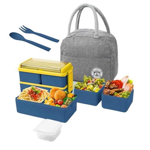 CPAOWEHF Multifunktionale Lebensmittel-Aufbewahrungsbox, doppellagig, Lunchbox, Lunch-Organizer, Textur für Schule, Picknicks und Reisen, Lebensmittelqualität CPAOWEHF Multifunktionale Lebensmittel-Aufbewahrungsbox, doppellagig, Lunchbox, Lunch-Organizer, Textur für Schule, Picknicks und Reisen, Lebensmittelqualität von CPAOWEHF