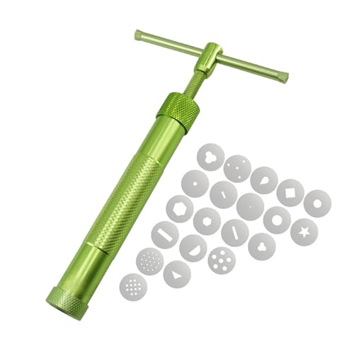 CPAOWEHF Tonpresse Ton Extruder Drehform Werkzeug Set Fondant Presse Mit 20 Spitzen Zuckerpasten Extruder Schneider Dekorationswerkzeug von CPAOWEHF