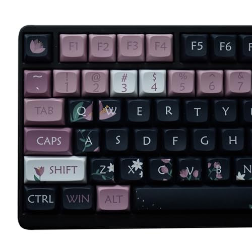 CPAOWEHF Vollständige 127 Taste XDA Höhenschlüsselkaps Mit Blumenmuster Für Eine Komfortable Tipperfahrung Auf Verschiedenen Tastaturlayouts von CPAOWEHF