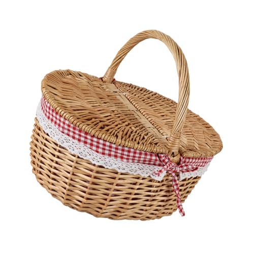 Handgewebte Picknicks Höhlung Obst Kinderspielzeugorganisator Natural Willow Storage Basket Für Lebensmittel Organisieren Mehrzweckgewebte Haushaltskorb von CPAOWEHF