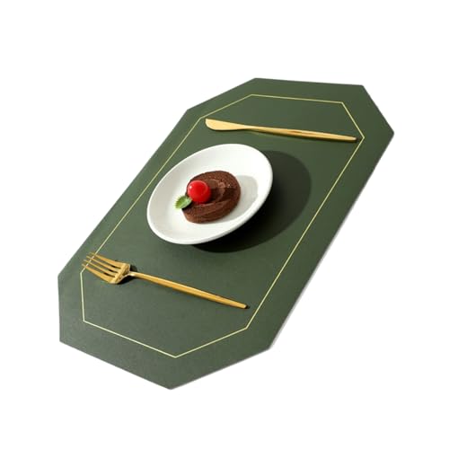Reversible Leder Placemat Hitzebeständige Tischmatte Leicht Zu Reinigen Für Esszimmer Dekoration Tischemat Haus Esstisch Dekoration von CPAOWEHF