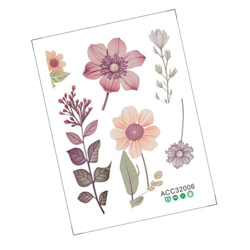 Wandaufkleber mit Blumenmuster, für Wohnzimmer, Schlafzimmer, Küche, einfaches Anbringen und Entfernen, Heimdekoration, Blumenmuster von CPAOWEHF