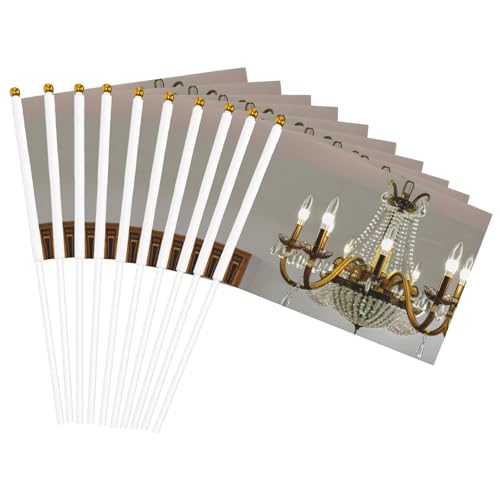 Ball Room Kronleuchter Druck Bequemlichkeit Handflagge Vielseitige Flaggen Pole Partys Paraden Dekorationen Urlaub von CPAQasg