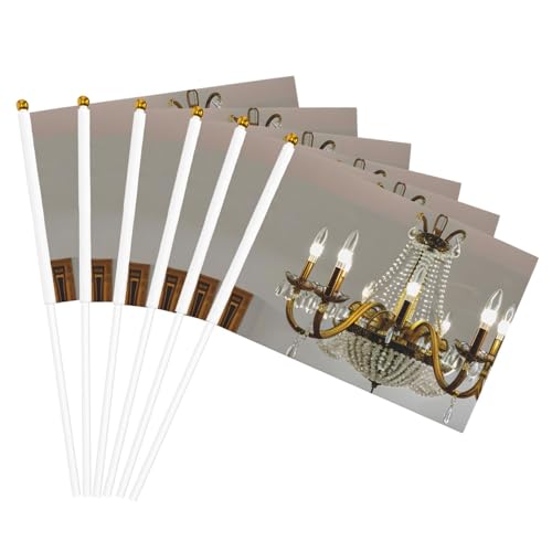 Ball Room Kronleuchter Druck Bequemlichkeit Handflagge Vielseitige Flaggen Pole Partys Paraden Dekorationen Urlaub von CPAQasg