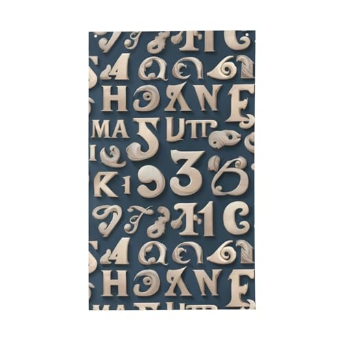 Buchstaben- und Zahlendruck, leichte Dekoration, saisonale Flaggen, für drinnen und draußen, für Terrasse, Rasen, Garten von CPAQasg