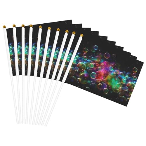 Farbenfroher Kunstdruck, praktische Handflagge, vielseitige Flaggen, Mastpartys, Paraden, Dekorationen, Urlaub von CPAQasg