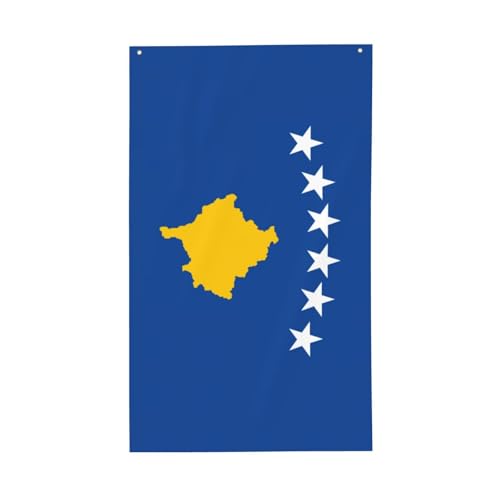 Flagge des Kosovo, leicht, dekorativ, saisonale Flaggen, für drinnen und draußen, Ausstellung, Terrasse, Rasen, Garten von CPAQasg