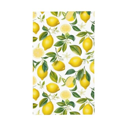 Frische tropische Zitronen-Druck, leichte Dekor-Flagge, saisonale Flaggen, für drinnen und draußen, für Terrasse, Rasen, Garten von CPAQasg