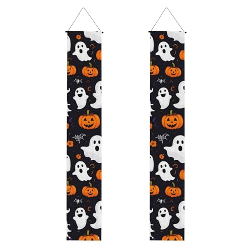 Ghost Horror Halloween Kürbis Druck Lebendige Ästhetik Festliche Atmosphäre Banner Dekor Indoor Outdoor Feiern Ghost Horror Halloween Kürbis Druck Lebendige Ästhetik Festliche Atmosphäre Banner Dekor Indoor Outdoor Feiern von CPAQasg