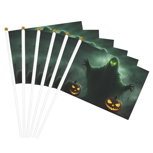 Grüner Geist Horror Halloween Kürbis Druck Bequemlichkeit Handflagge Vielseitige Flaggen Pole Partys Paraden Dekorationen Urlaub Grüner Geist Horror Halloween Kürbis Druck Bequemlichkeit Handflagge Vielseitige Flaggen Pole Partys Paraden Dekorationen Urlaub von CPAQasg
