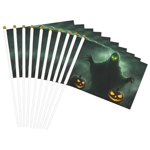 Grüner Geist Horror Halloween Kürbis Druck Bequemlichkeit Handflagge Vielseitige Flaggen Pole Partys Paraden Dekorationen Urlaub Grüner Geist Horror Halloween Kürbis Druck Bequemlichkeit Handflagge Vielseitige Flaggen Pole Partys Paraden Dekorationen Urlaub von CPAQasg