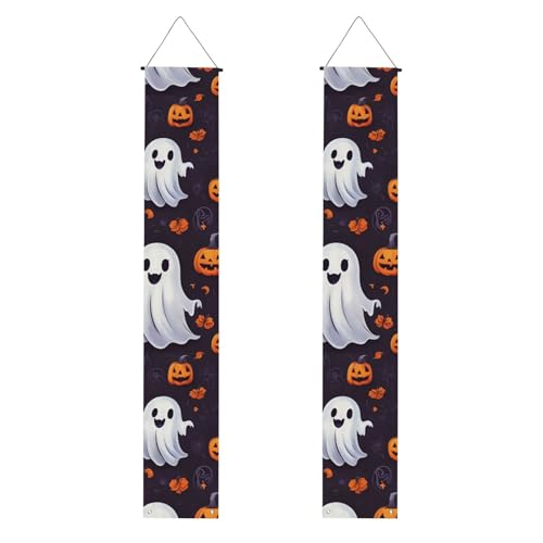 Halloween-Geister-Kürbis-Druck, lebendige Ästhetik, festliche Atmosphäre, Banner, Dekoration, Innen- und Außenbereich, Feiern Halloween-Geister-Kürbis-Druck, lebendige Ästhetik, festliche Atmosphäre, Banner, Dekoration, Innen- und Außenbereich, Feiern von CPAQasg
