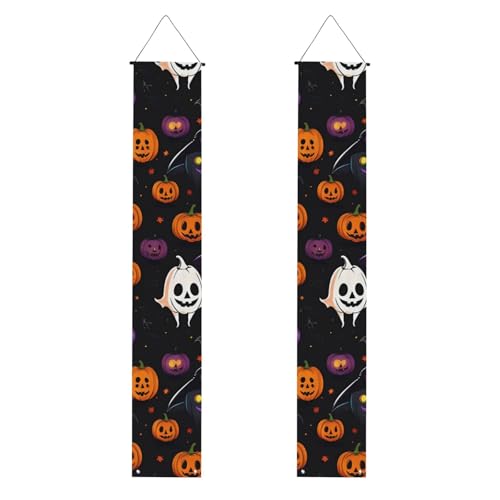 Halloween-Kürbis- und Fledermaus-Druck, lebendige Ästhetik, festliche Atmosphäre, Banner, Dekoration, Innen- und Außenbereich, Feiern Halloween-Kürbis- und Fledermaus-Druck, lebendige Ästhetik, festliche Atmosphäre, Banner, Dekoration, Innen- und Außenbereich, Feiern von CPAQasg