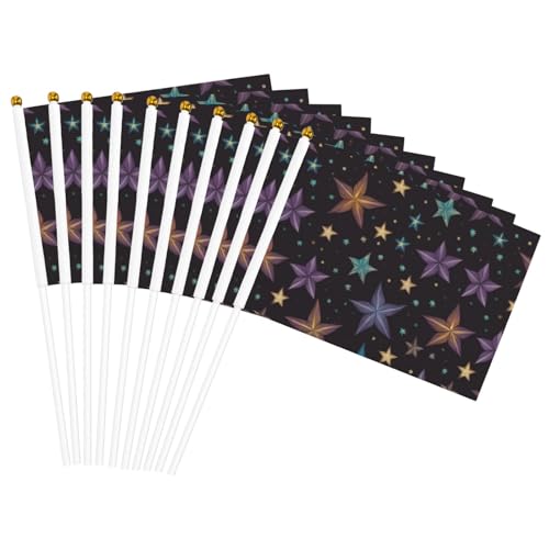 Handflagge mit Blumen-Kolibris, vielseitig einsetzbar, für Partys, Paraden, Dekorationen, Urlaub Handflagge mit Blumen-Kolibris, vielseitig einsetzbar, für Partys, Paraden, Dekorationen, Urlaub von CPAQasg