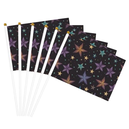 Handflagge mit Blumen-Kolibris, vielseitig einsetzbar, für Partys, Paraden, Dekorationen, Urlaub von CPAQasg