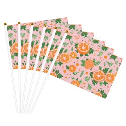 Handflagge mit Obst-Orangen-Druck, vielseitige Flaggen, Mastpartys, Paraden, Dekorationen, Urlaub Handflagge mit Obst-Orangen-Druck, vielseitige Flaggen, Mastpartys, Paraden, Dekorationen, Urlaub von CPAQasg