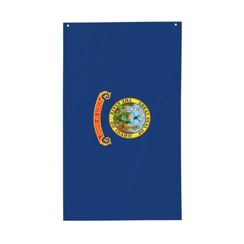 Idaho Staatsflagge, Druck, leicht, dekorativ, saisonale Flaggen, für drinnen und draußen, für Terrasse, Rasen, Garten von CPAQasg