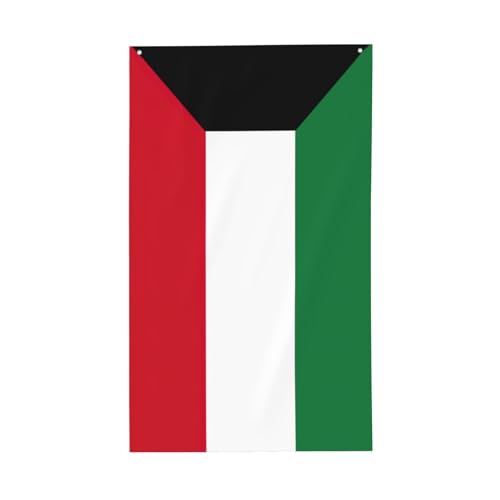 Kuwaitische Flagge, Druck, leicht, dekorativ, saisonale Flaggen, für drinnen und draußen, für Terrasse, Rasen, Garten von CPAQasg