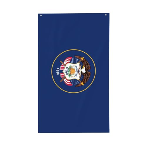 Utah-Flagge, leicht, dekorativ, saisonale Flaggen, für drinnen und draußen, für Terrasse, Rasen, Garten von CPAQasg
