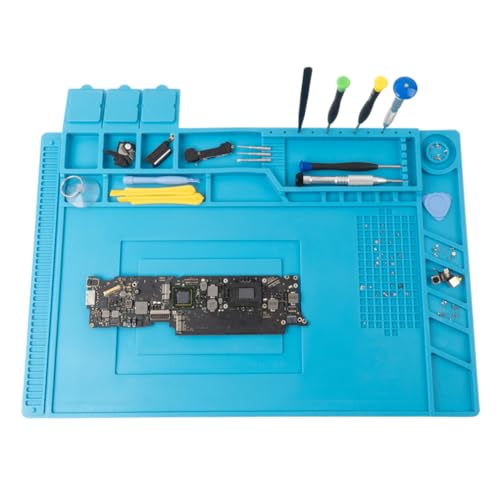 CPB Hitzebeständige 500 °C Lötmatte, große antistatische Magnetmatte mit Schraubposition, Silikon-Lötarbeitsmatte für Lötstation, Werkbank, Computer, Telefonreparatur, 45 x 30 cm CPB Hitzebeständige 500 °C Lötmatte, große antistatische Magnetmatte mit Schraubposition, Silikon-Lötarbeitsmatte für Lötstation, Werkbank, Computer, Telefonreparatur, 45 x 30 cm von CPB IENBOS
