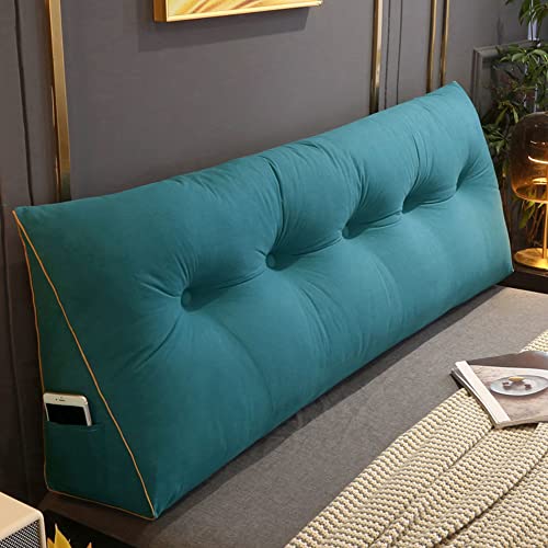 Bequemes Lendenwirbelkissen fürs Bett, dreieckiges Keilkissen for das Kopfteil, großes Lese-Rückenlehnenkissen for Sofa und Schlafzimmer, 200 x 50 x 20 cm, Blau, ideal for Fenstersitze und for Entspan Bequemes Lendenwirbelkissen fürs Bett, dreieckiges Keilkissen for das Kopfteil, großes Lese-Rückenlehnenkissen for Sofa und Schlafzimmer, 200 x 50 x 20 cm, Blau, ideal for Fenstersitze und for Entspan von CPCPC