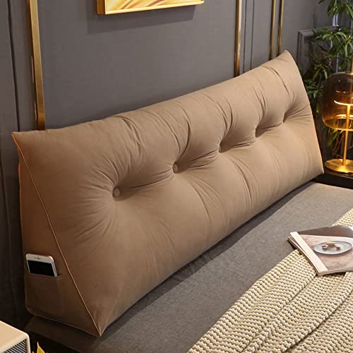 Bequemes Lendenwirbelkissen fürs Bett, dreieckiges Keilkissen for das Kopfteil for Lesen, großes Rückenlehnenkissen (180 x 50 x 20 cm), ideal for Sofa, Schlafzimmer und Fenster, Blau.(Light Blue,100x5 von CPCPC