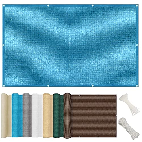CPCPC Balkon-Sichtschutz, Frangivisto Balkon-Sichtschutz 135x400 cm Sonnenschutz Windschutz Atmungsaktive Abdeckung for Terrasse & Pool Weiß Einfache Montage mit Bändern(Bianco,85x550cm) von CPCPC