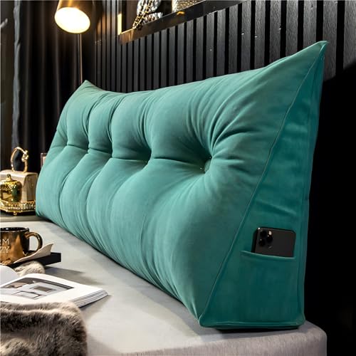 CPCPC Kissen, Langes Keil-Rückenkissen – Lordosenstützkissen fürs Bett, bequemes Lesen und Fernsehen, Grün, 200 x 50 x 20 cm – Ideale Rückenlehne for ultimative Entspannung von CPCPC