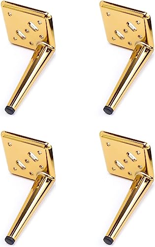 CPCPC Möbelfüße, 4 Stück Sofabeine aus Metall – Moderne Stützfüße aus Eisen for DIY-Möbel, Ersatzbeine for Sofa, Ottomane, TV-Ständer und Schränke – Stilvolles Gold-Finish und robust von CPCPC