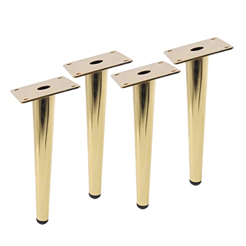 CPCPC Möbelfüße, 4er-Set Goldfarbene Möbelbeine aus Metall, 25 cm, gerade Ersatzbeine for Sofas, Couchtische, Schränke und Heimwerkerprojekte, trägt bis zu 1000 kg CPCPC Möbelfüße, 4er-Set Goldfarbene Möbelbeine aus Metall, 25 cm, gerade Ersatzbeine for Sofas, Couchtische, Schränke und Heimwerkerprojekte, trägt bis zu 1000 kg von CPCPC