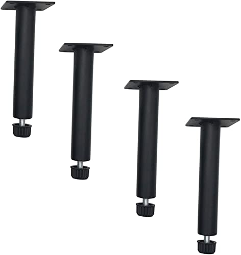 CPCPC Möbelfüße, verstellbare Möbelbeine aus Eisen, 4er-Set, Metallsofa, Couchtisch, TV-Ständer, Schrank, Ersatzbeine, Hardware-Zubehör mit Schrauben, Größe 105 mm von CPCPC