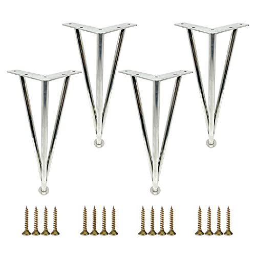 CPCPC Möbelfüße, verstellbare Tischbeine aus Metall, 4 Stück (10 40 cm), rutschfeste und verschleißfeste Möbelfüße for Schreibtische, Sofas, Schränke, Couchtische, Gold-Finish, 33 cm von CPCPC