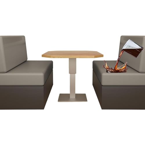 CPCPC Sofabezug, wasserdichte Stretch-Sofa-Sitzbezüge aus Kunstleder mit haustiersicheren Sitzkissenbezügen for die Essecke, 2er-Set (weiß) von CPCPC