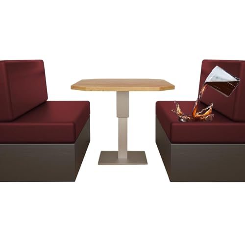 CPCPC Sofabezug, wasserdichte Stretch-Sofa-Sitzbezüge aus Kunstleder mit haustiersicheren Sitzkissenbezügen for die Essecke, 2er-Set (weiß) von CPCPC