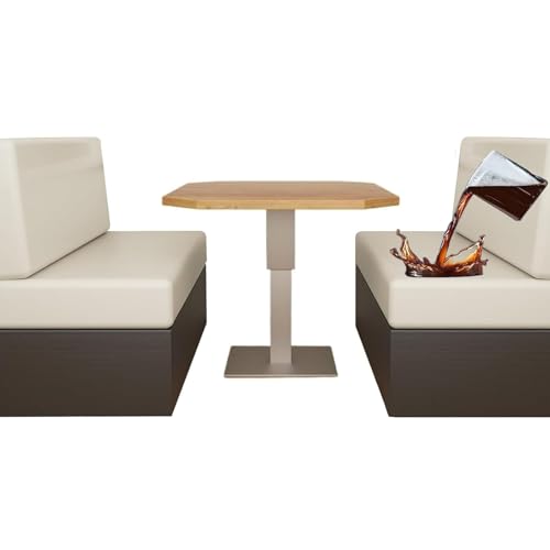 CPCPC Wasserdichter Sofabezug, wasserdichte Stretch-Sofa-Sitzbezüge aus Kunstleder mit haustiersicheren Sitzkissenbezügen for die Essecke, 2er-Set (weiß) von CPCPC