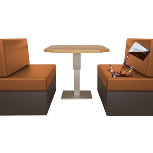 CPCPC Wasserdichter Sofabezug, wasserdichte Stretch-Sofa-Sitzbezüge aus Kunstleder mit haustiersicheren Sitzkissenbezügen for die Essecke, 2er-Set (weiß) von CPCPC