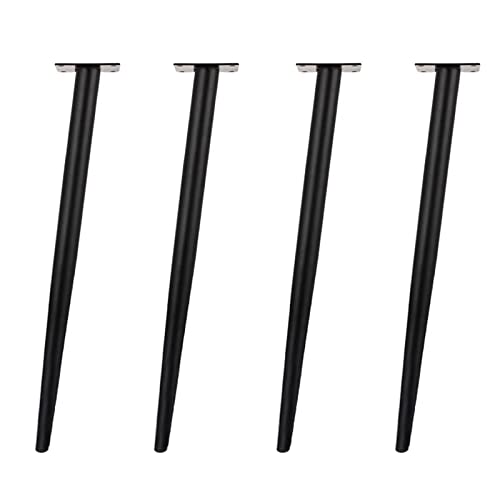 Möbelfüße, 4er-Pack verstellbare Tischbeine aus Metall, robuste Sofa-Stützfüße aus Stahl for DIY-Ersatz-Couchbeine, Fernsehschränke, Kleiderschränke, Nachttische, Schwarz (70 cm/27,6 Zoll Neigung) mit von CPCPC