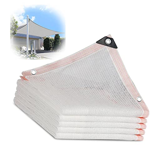 Sichtschutz for den Balkon, UV-beständige Sonnenschutzplane mit Ösen – 90 % Schutz for Terrasse, Garten, Vordach und Auto – erhältlich in den Größen 10 x 10 x 6 m (Farbe: Weiß)(3mx12m(9.8ftx39.3ft)) von CPCPC